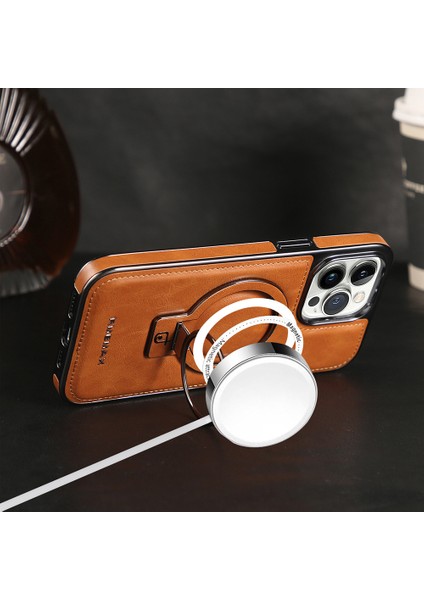 iPhone 14 Pro Max Manyetik Elektroliz Kaplama Kickstand Telefon Kapağı (Yurt Dışından) fırsatları