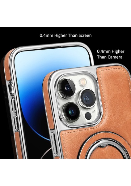 iPhone 14 Pro Max Manyetik Elektroliz Kaplama Kickstand Telefon Kapağı (Yurt Dışından) indirimleri
