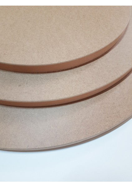 Yuvarlak Mdf Plaka Panel Mdf Tabaka Arkası Beyaz Ham 20 cm Çap 18 mm Kalınlık 4 Adet indirimleri