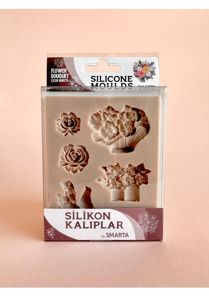 Silikon Kalıp-Çiçek Buketi Seti