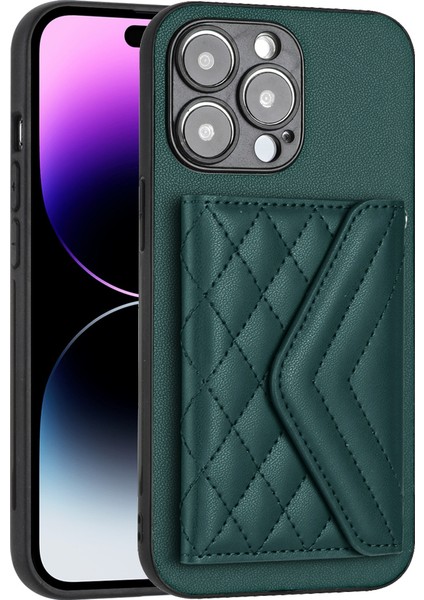 iPhone 14 Pro Max Deri+Tpu Darbeye Dayanıklı Telefon Kılıfı (Yurt Dışından)