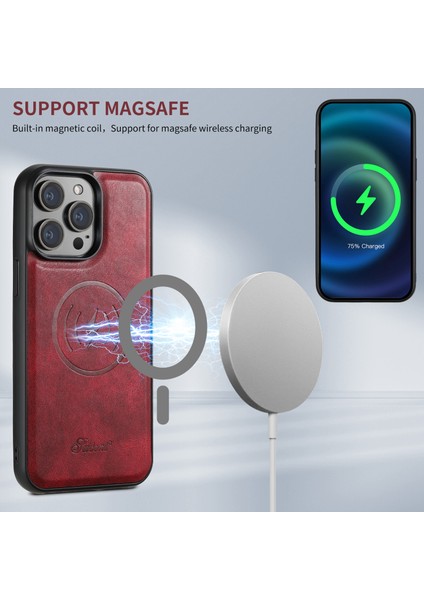 iPhone 15 Pro Magsafe ile Uyumlu Tpu+Pu Telefon Kabuğu (Yurt Dışından) fırsatları