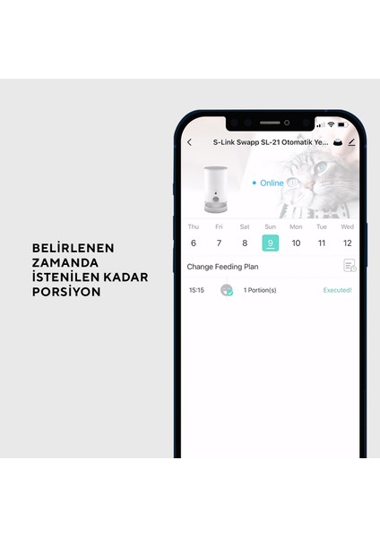 S-link Sl-21 Kameralı Akıllı Otomatik Mama Kabı Kedi Köpek Pet Besleyici Yem Kabı, Smart Feeder