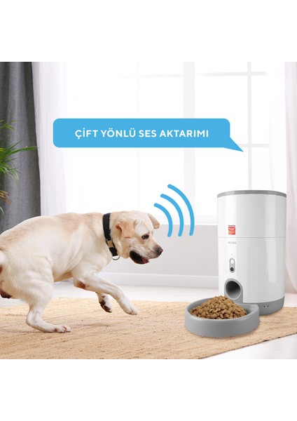 S-link Sl-21 Kameralı Akıllı Otomatik Mama Kabı Kedi Köpek Pet Besleyici Yem Kabı, Smart Feeder