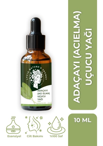 %100 Doğal ve Saf Adaçayı Acıelma Uçucu Yağı 10 ml