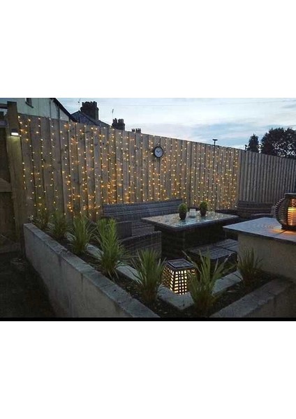 Güneş Enerjili 2x2 mt Perde LED Solarlı Peri Tel LED