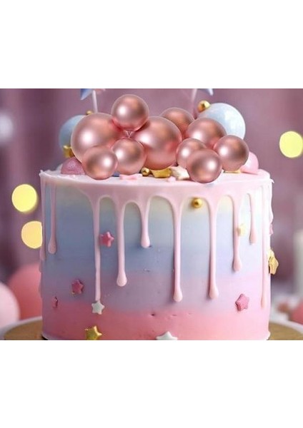Pasta Süsleme Topu Yaldızlı Rose Gold modelleri