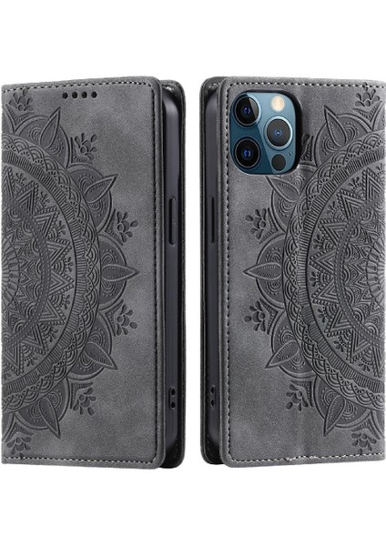 IPhone 12 Için Kılıf Pro Max Kart Ekleme Pu Deri Yan Toka Tam (Yurt Dışından)