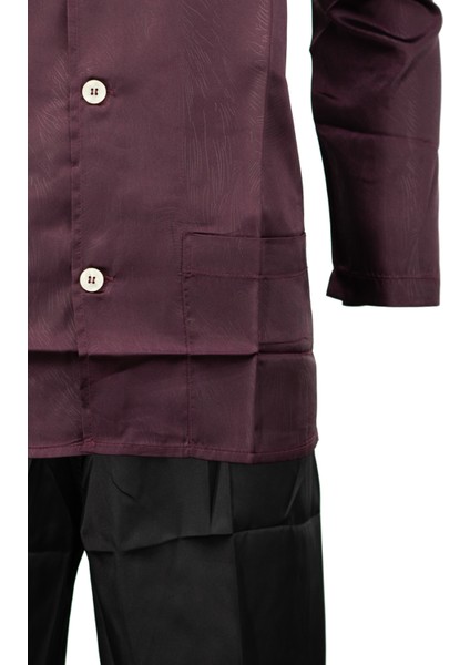 Erkek Klasik Model Saten Gecelik Gömlek Premium Ipeksi Saten Kumaş Cepli Tam Kalıp fırsatları