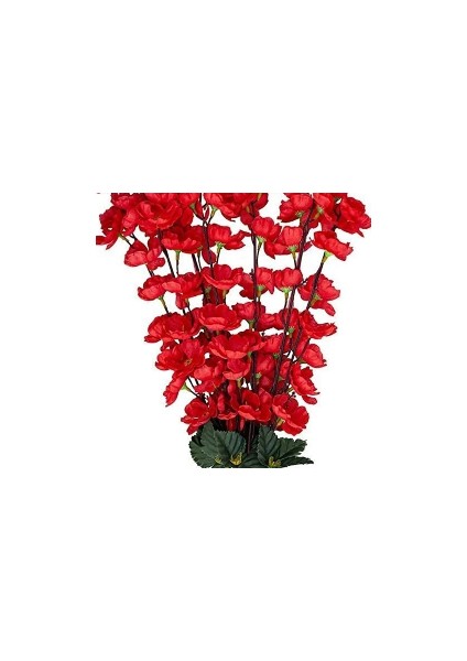 Yasima3 Adet Kırmızı 9 Dallı Bahar Dalı Saksı Vazo Çiçeği Dekor Ürünü fırsatları
