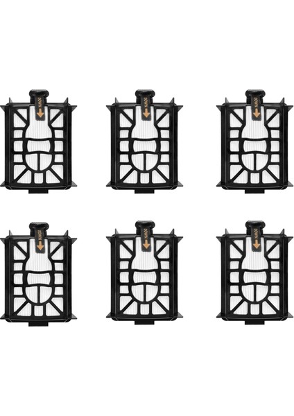 6 Adet Uygun Süpürme Robotu AV2501S AV2501AE RV2502AE RV2520AOUS Yedek Parça Yedek Siyah Filtre (Yurt Dışından)