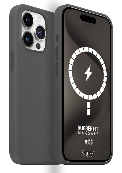 Buff iPhone 15 Pro Max Magsafe Rubber Fit Gray