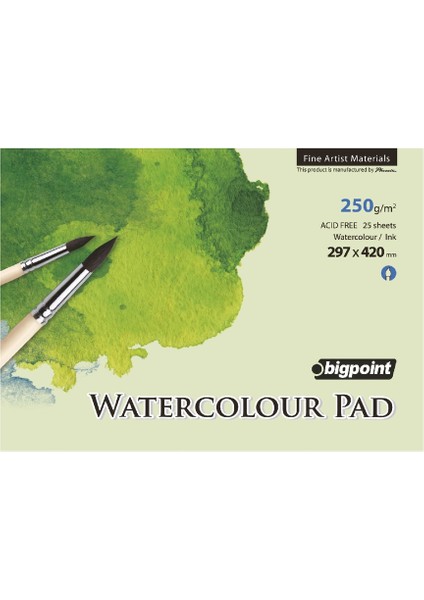 A3 Suluboya Blok 250 Gram - 25 Yaprak (Watercolour Pad) 2'li Paket