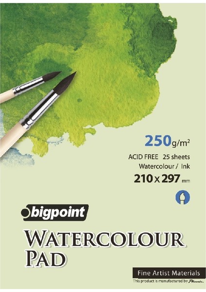 A4 Suluboya Blok 250 Gram - 25 Yaprak (Watercolour Pad) x 3'lü Paket