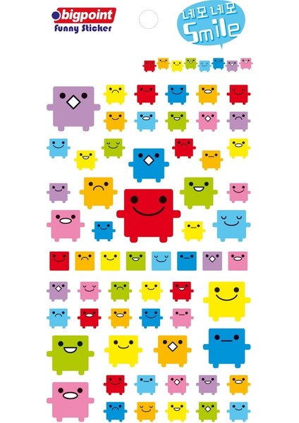 Sticker Robot Smile 15'li Paket