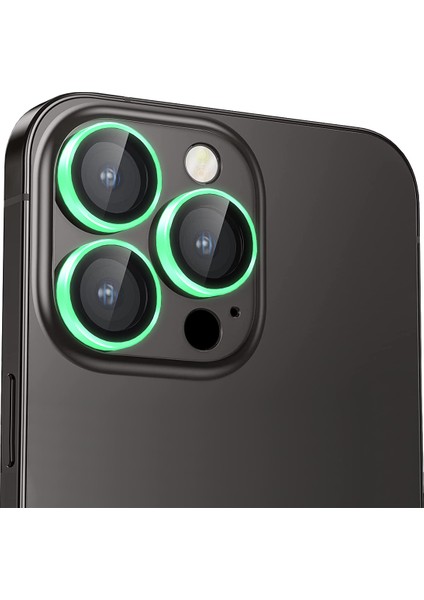 iPhone 15 Pro Max / 15 Pro Neon Metal Lens Koruyucu Green