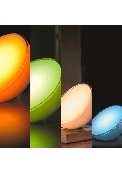 Amber LED Smart Akıllı Küre Lamba Bluetooth Özellikli, Sese ve Müziğe Duyarlı, Şarjlı, Taşınabilir, Rgb 16 Milyon Renk, Beyaz ve Günışığı Renk Seçenekleri, Zaman Ayarlı, Ambiyans Aydınlatma