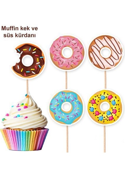 Donut Temalı Şekilli Kürdan 10 Adet