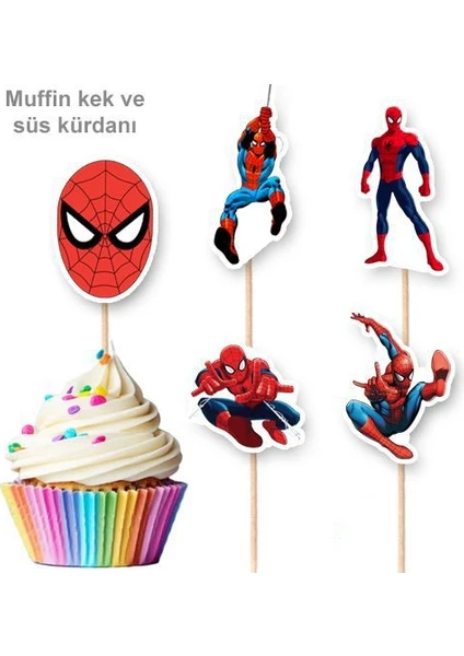 Parti Dükkanım Spiderman Şekilli Kürdan 10 Adet