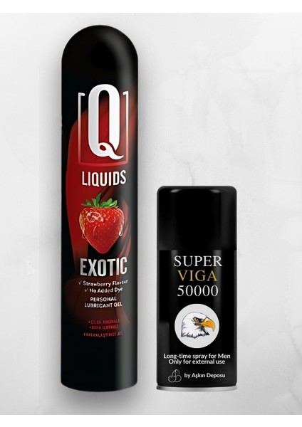Q Liquids Çilek Aromalı 125 Ml Jel + Penis Spreyi