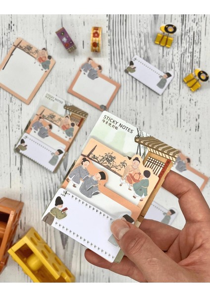 3 Parça Farklı Boyutlarda Turuncu Sticky Note Set / Post-it / Bloknot / Not Kağıdı