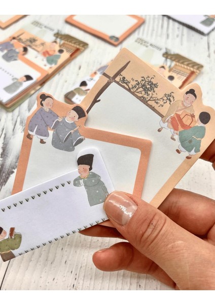 3 Parça Farklı Boyutlarda Turuncu Sticky Note Set / Post-it / Bloknot / Not Kağıdı