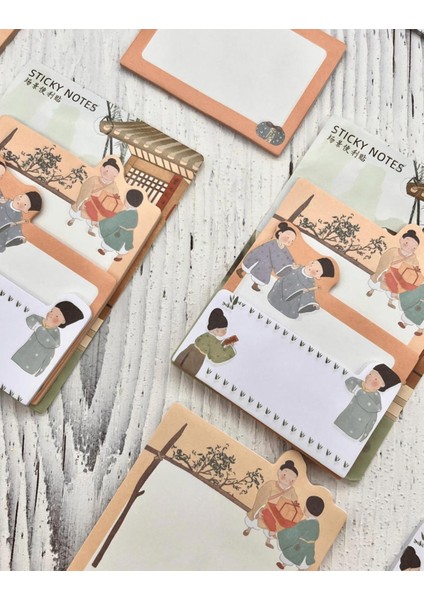 3 Parça Farklı Boyutlarda Turuncu Sticky Note Set / Post-it / Bloknot / Not Kağıdı