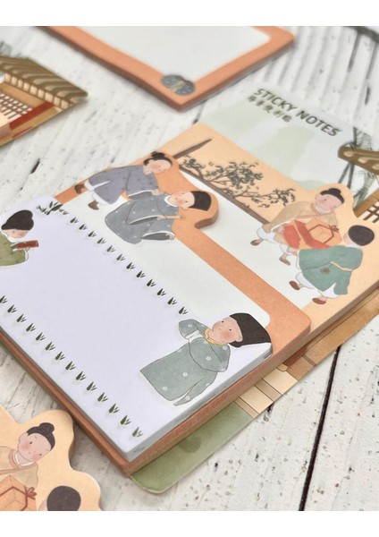 3 Parça Farklı Boyutlarda Turuncu Sticky Note Set / Post-it / Bloknot / Not Kağıdı