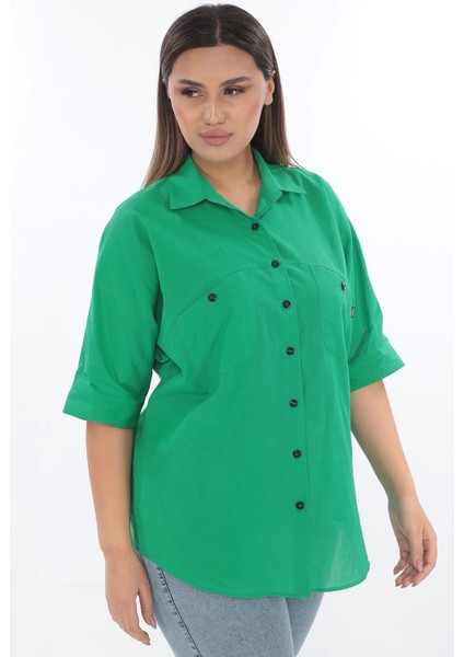 %100 Cotton Büyük Beden Gömlek