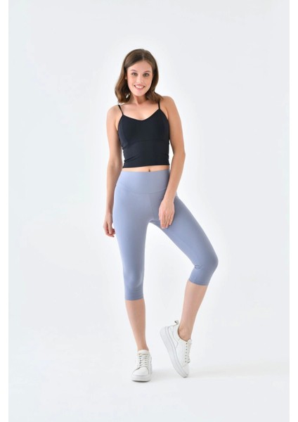 Yüksek Bel Toparlayıcı Diz Altı Kapri Tayt Capri fırsatları