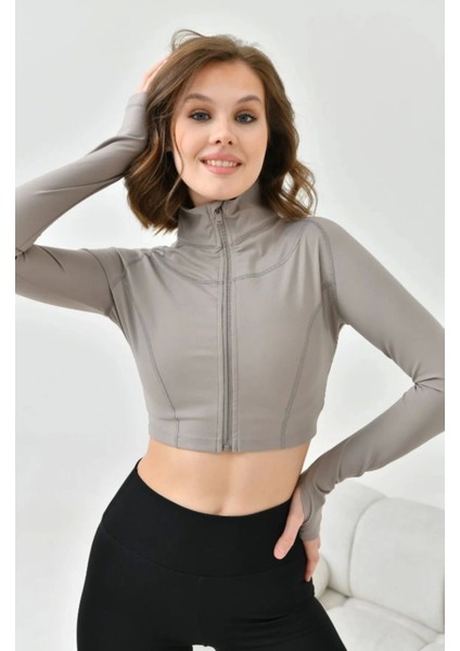 Kadın Crop Spor Ceket fiyatları