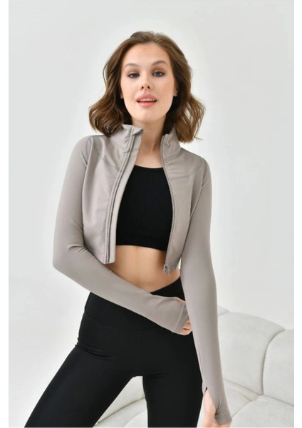 Kadın Crop Spor Ceket