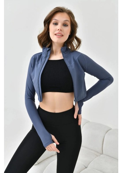 Kadın Crop Spor Ceket