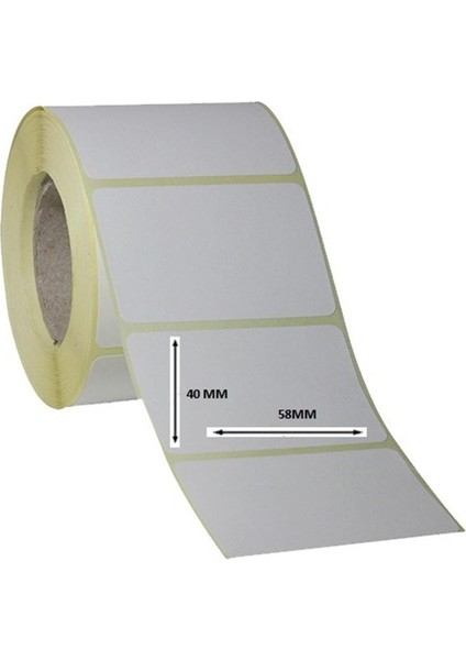 Kirtasiyejet Etiket Termal Etiket 80 x 100 mm 25,000 Adet Termal Barkod Etiketi 500 Sarımlı 50 Rulo