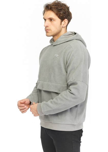 Erkek Kapüşonlu Polar Sweatshirt Dıves Gri modelleri