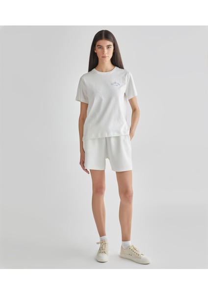 Kadın Krem Regular Fit Şort 42824103T.113