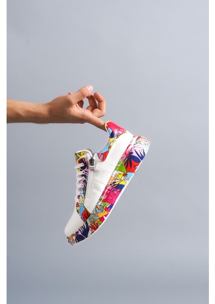 Beyaz-Kırmızı Crocodile, %100 Vegan&pamuk Iç Astar, Topuk Boyu 4 cm Günlük Şık Tasarım Erkek Sneaker fiyatları
