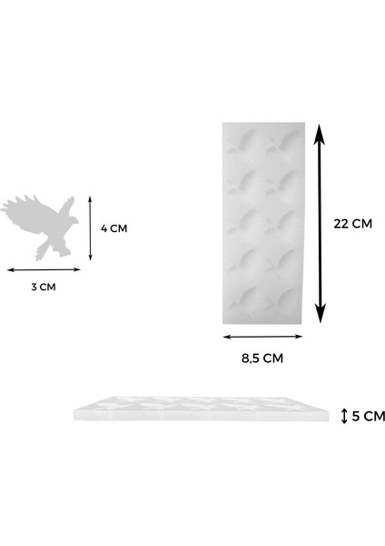 Epoksi Kartal Anahtarlık ve Kolye Silikon Kalıbı