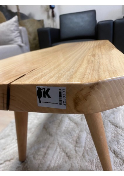 2230101 Ceviz El Yapımı Kütük Orta Sehpa 98X40