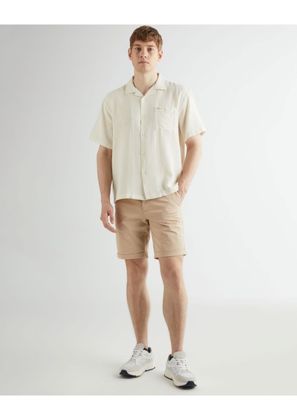 Erkek Bej Regular Fit Şort 205076.277