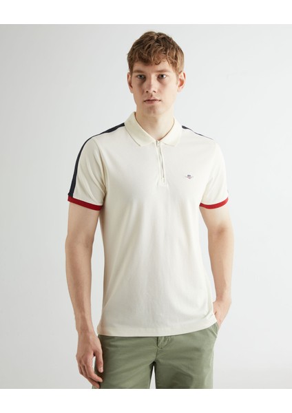 Erkek Krem Regular Fit Renk Bloklu Polo 2424123T.130