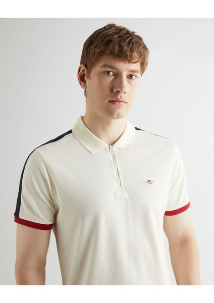 Erkek Krem Regular Fit Renk Bloklu Polo 2424123T.130 fırsatları