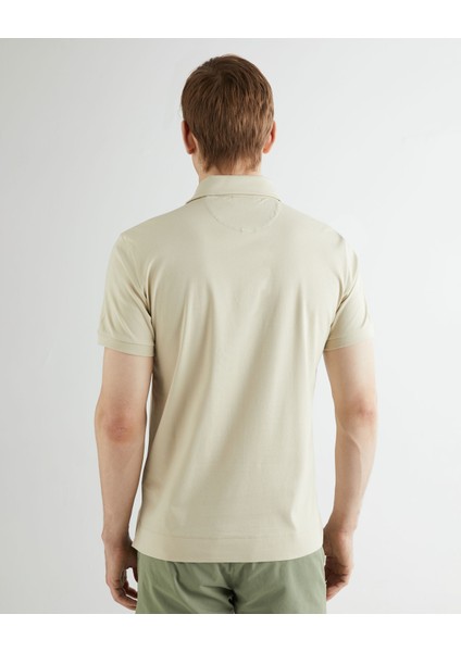 Erkek Bej Slim Fit Logolu Polo 2013034.239