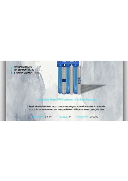 Daire Bina Sayaç Girişi 20 Inç 3 Aşama Su Arıtma (Ağır Tortu ,çamur Önleyici Yumuşatma Sistemi) fiyatları