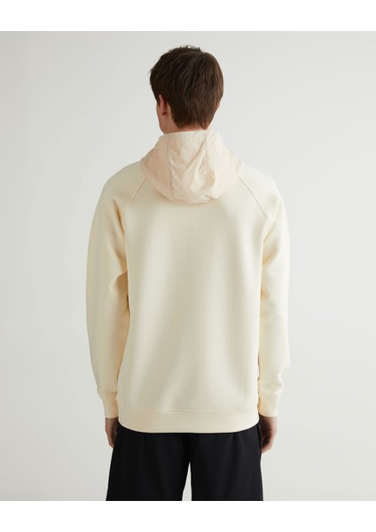 Erkek Krem Regular Fit Kapüşonlu Logolu Sweatshirt 2524129T.130 fiyatları
