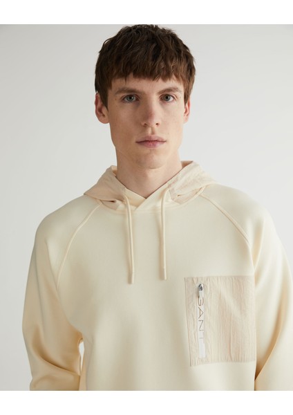 Erkek Krem Regular Fit Kapüşonlu Logolu Sweatshirt 2524129T.130 fırsatları