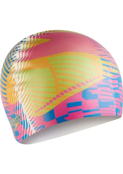Speedo Dıgıtal Prınted Cap Au Assorted Pembe Bone