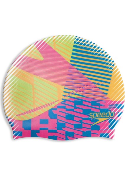 Speedo Dıgıtal Prınted Cap Au Assorted Pembe Bone