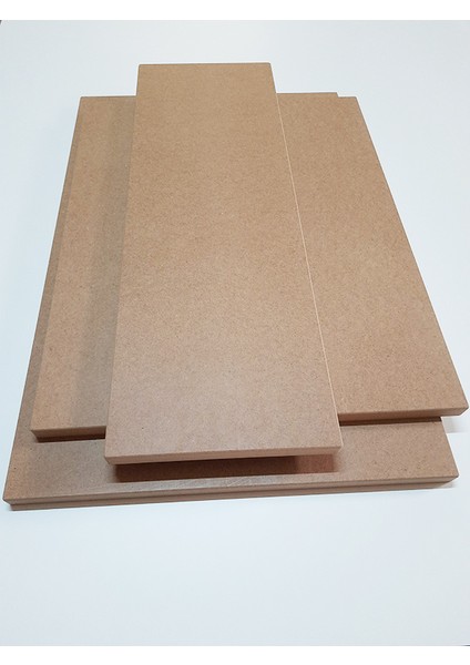 Mdf Plaka Panel Mdf Tabaka Arkası Beyaz Ham 20 cm x 10 cm - 18 mm Kalınlık 5 Adet