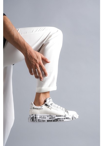 Beyaz Gazete Crocodile, %100 Vegan&pamuk Iç Astar, Topuk Boyu 4 cm Günlük Şık Tasarım Erkek Sneaker fiyatları